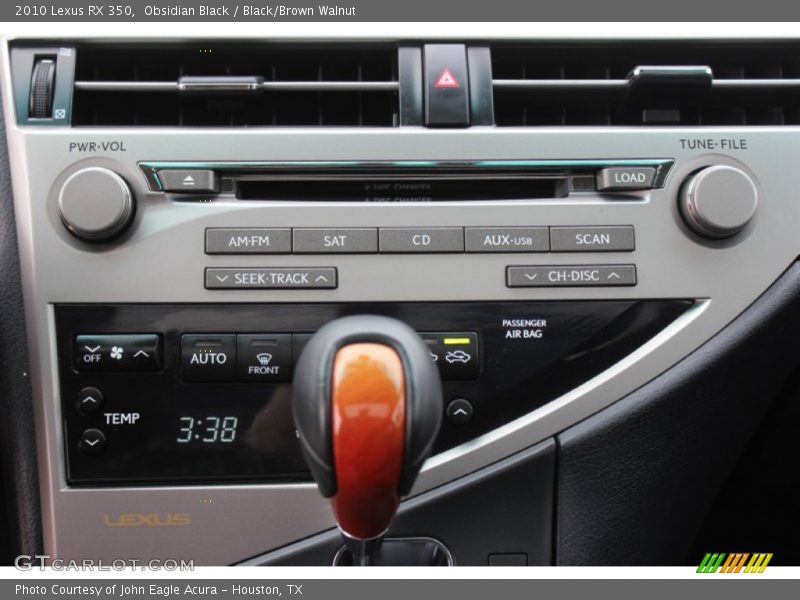 Obsidian Black / Black/Brown Walnut 2010 Lexus RX 350