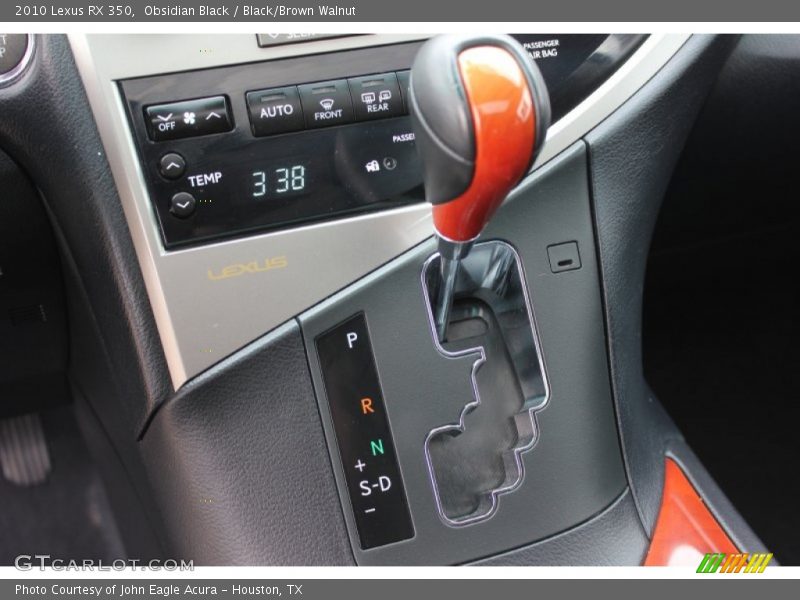 Obsidian Black / Black/Brown Walnut 2010 Lexus RX 350