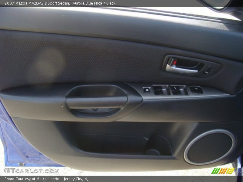 Aurora Blue Mica / Black 2007 Mazda MAZDA3 s Sport Sedan