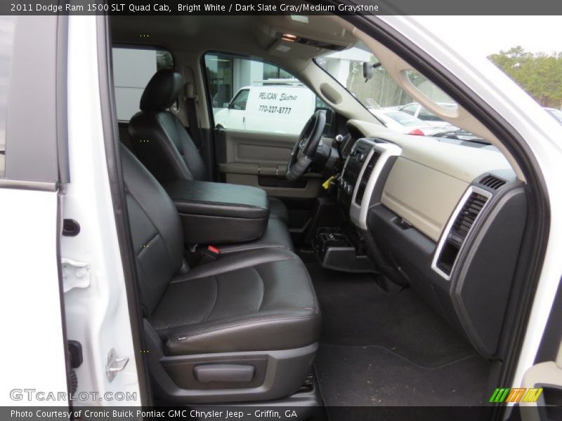 Bright White / Dark Slate Gray/Medium Graystone 2011 Dodge Ram 1500 SLT Quad Cab