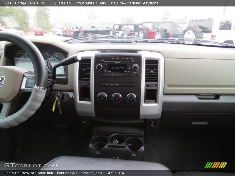 Bright White / Dark Slate Gray/Medium Graystone 2011 Dodge Ram 1500 SLT Quad Cab