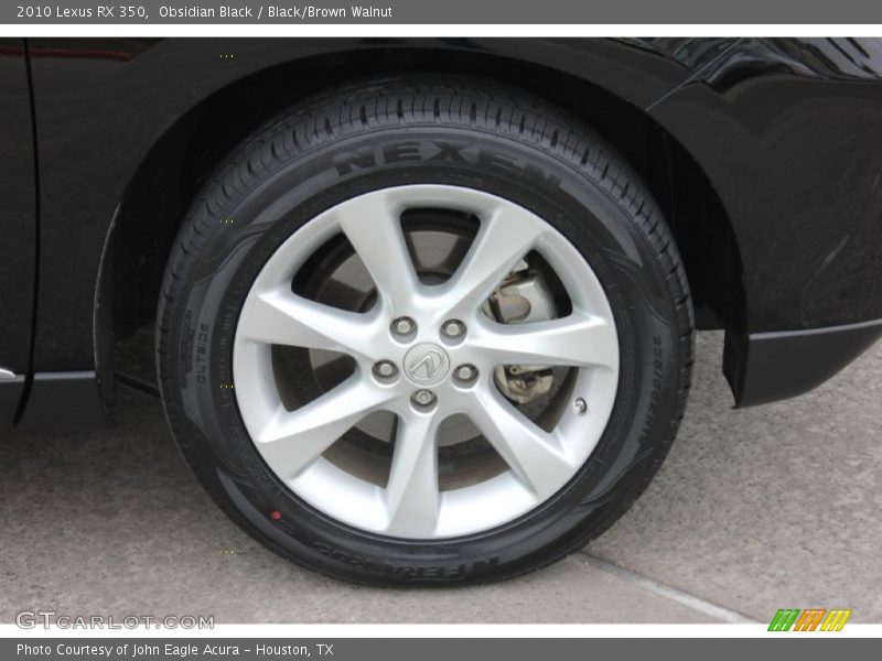 Obsidian Black / Black/Brown Walnut 2010 Lexus RX 350