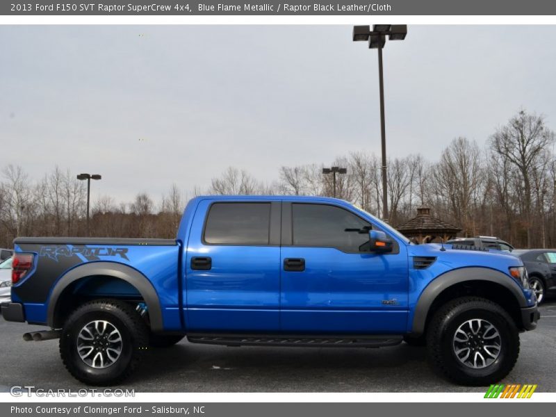 Blue Flame Metallic / Raptor Black Leather/Cloth 2013 Ford F150 SVT Raptor SuperCrew 4x4