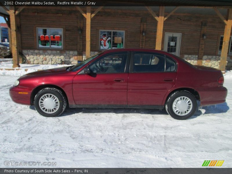 Redfire Metallic / Gray 2002 Chevrolet Malibu Sedan