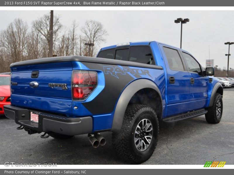Blue Flame Metallic / Raptor Black Leather/Cloth 2013 Ford F150 SVT Raptor SuperCrew 4x4