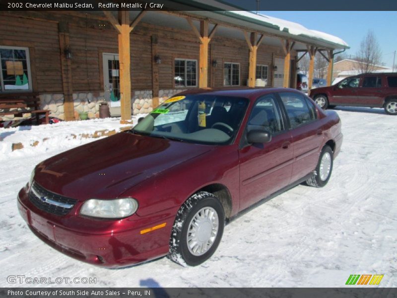 Redfire Metallic / Gray 2002 Chevrolet Malibu Sedan