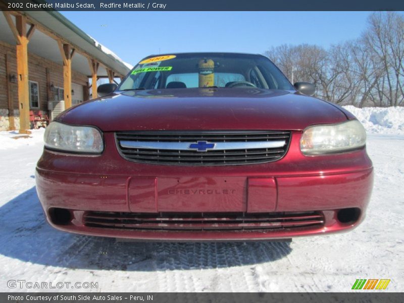 Redfire Metallic / Gray 2002 Chevrolet Malibu Sedan
