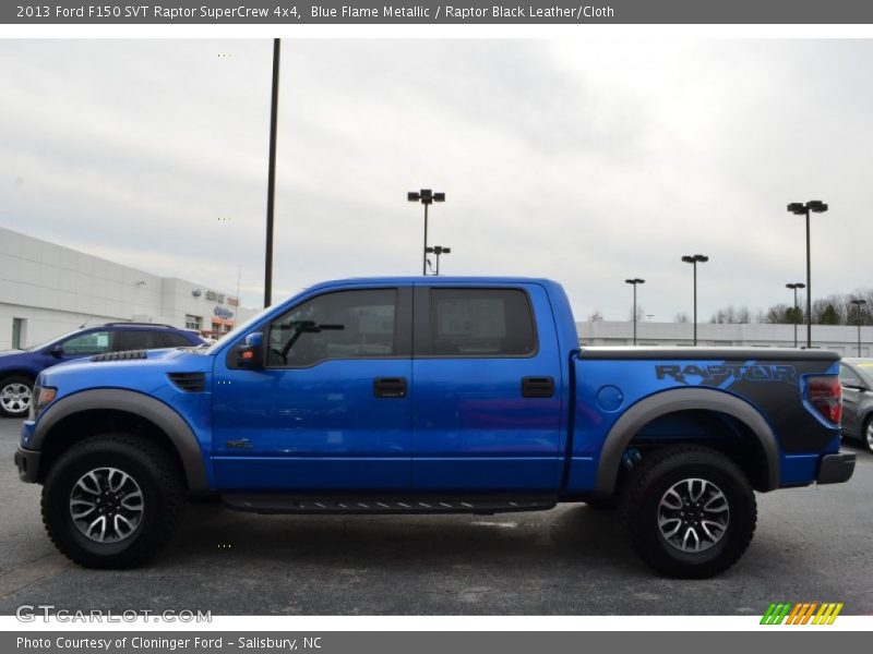 Blue Flame Metallic / Raptor Black Leather/Cloth 2013 Ford F150 SVT Raptor SuperCrew 4x4