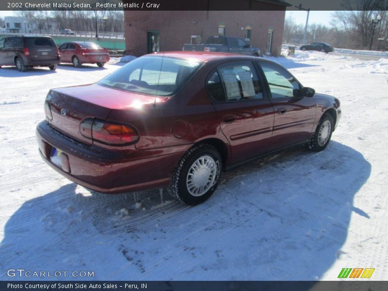 Redfire Metallic / Gray 2002 Chevrolet Malibu Sedan