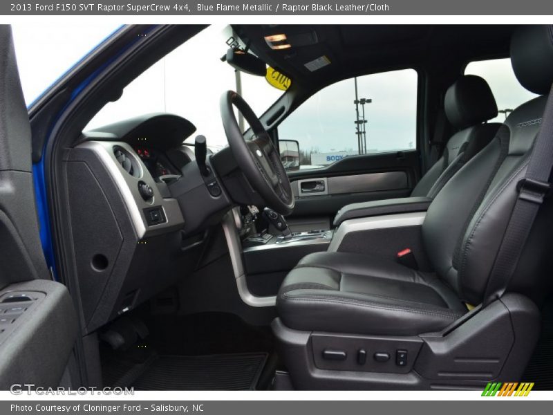 Blue Flame Metallic / Raptor Black Leather/Cloth 2013 Ford F150 SVT Raptor SuperCrew 4x4