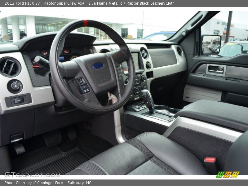 Blue Flame Metallic / Raptor Black Leather/Cloth 2013 Ford F150 SVT Raptor SuperCrew 4x4