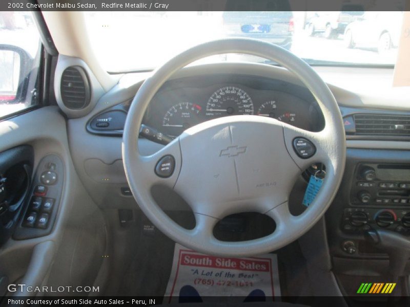 Redfire Metallic / Gray 2002 Chevrolet Malibu Sedan