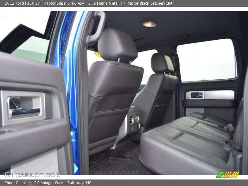 Blue Flame Metallic / Raptor Black Leather/Cloth 2013 Ford F150 SVT Raptor SuperCrew 4x4