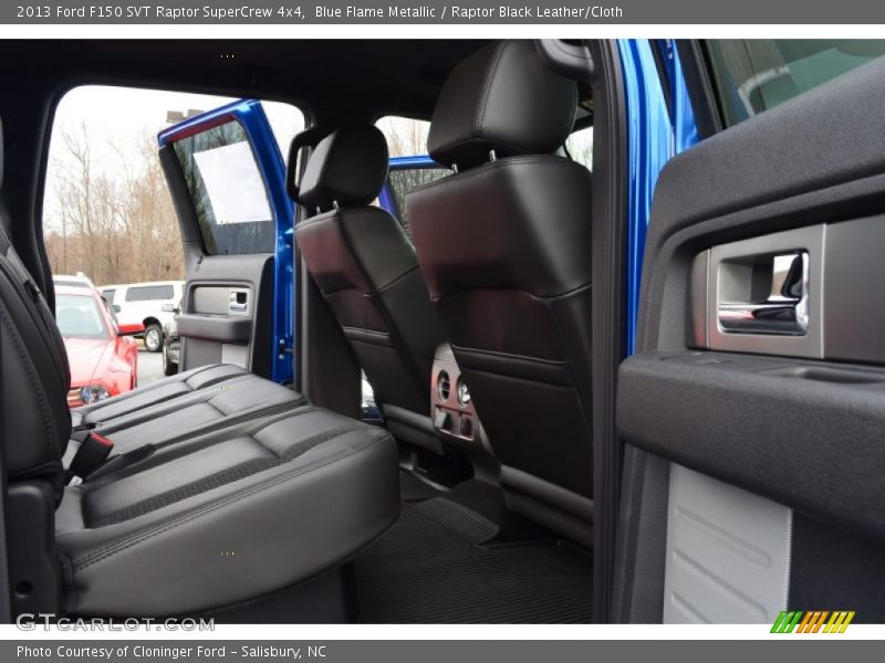Blue Flame Metallic / Raptor Black Leather/Cloth 2013 Ford F150 SVT Raptor SuperCrew 4x4