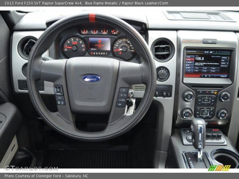 Blue Flame Metallic / Raptor Black Leather/Cloth 2013 Ford F150 SVT Raptor SuperCrew 4x4