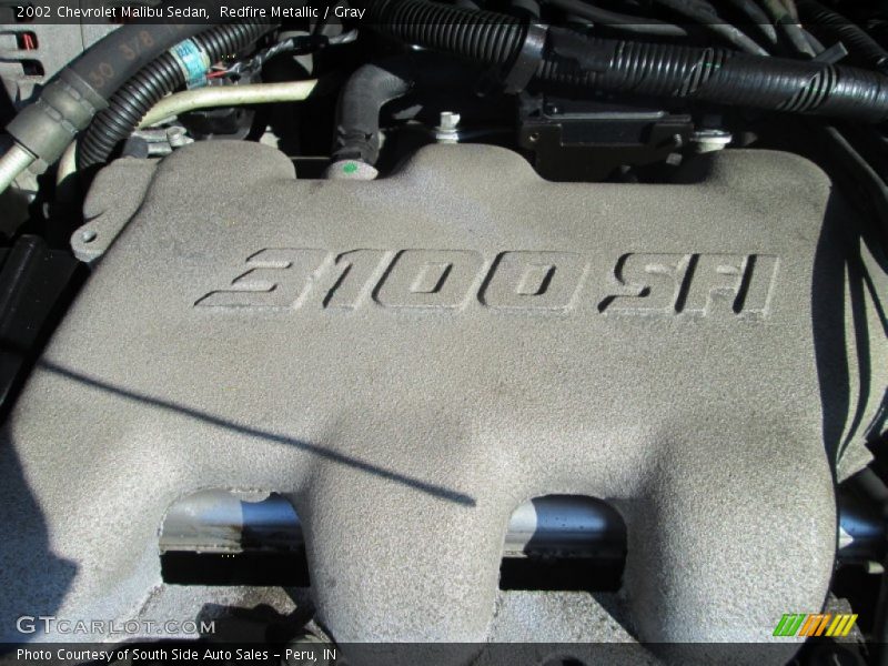Redfire Metallic / Gray 2002 Chevrolet Malibu Sedan