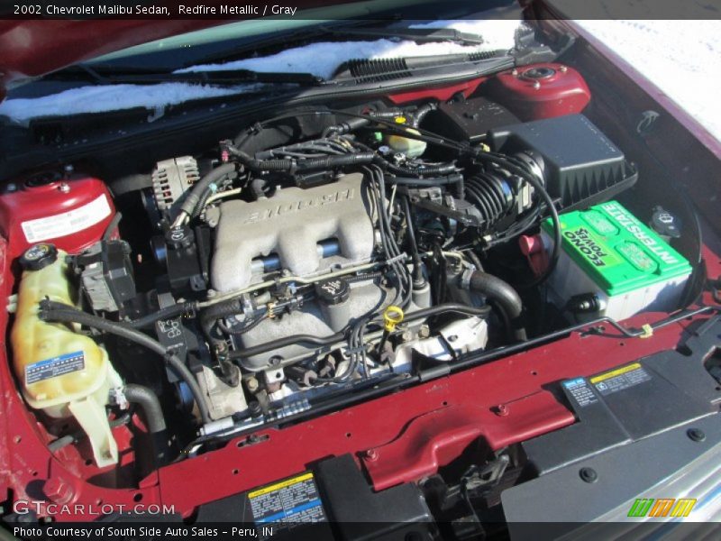 Redfire Metallic / Gray 2002 Chevrolet Malibu Sedan