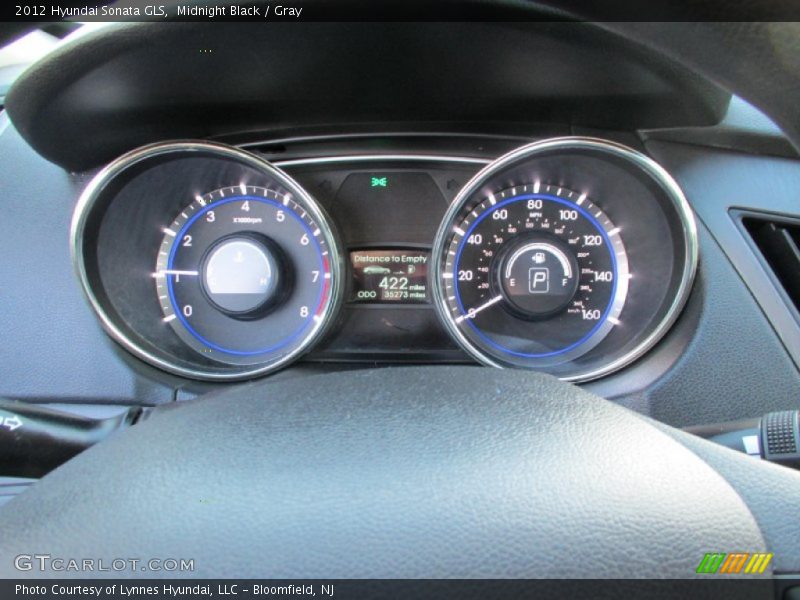 Midnight Black / Gray 2012 Hyundai Sonata GLS
