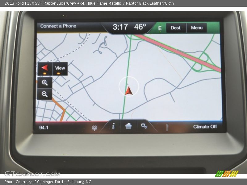 Blue Flame Metallic / Raptor Black Leather/Cloth 2013 Ford F150 SVT Raptor SuperCrew 4x4