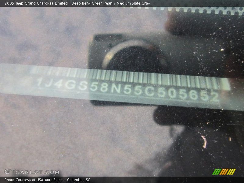 Deep Beryl Green Pearl / Medium Slate Gray 2005 Jeep Grand Cherokee Limited
