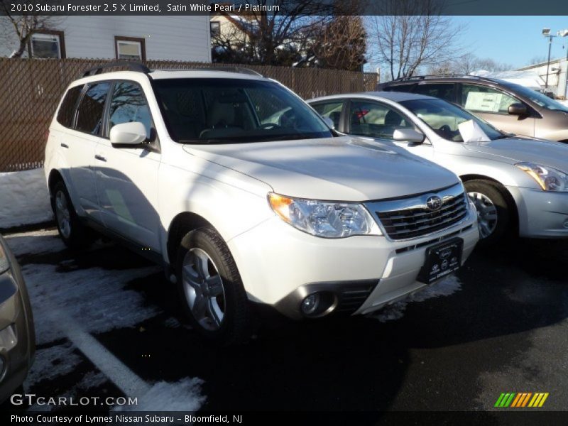 Satin White Pearl / Platinum 2010 Subaru Forester 2.5 X Limited