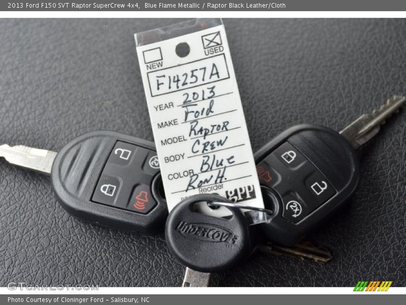 Blue Flame Metallic / Raptor Black Leather/Cloth 2013 Ford F150 SVT Raptor SuperCrew 4x4