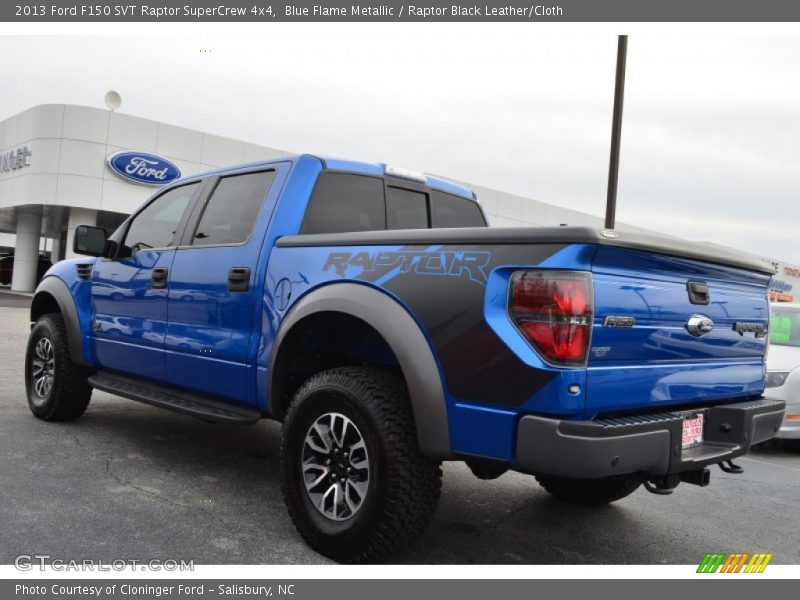 Blue Flame Metallic / Raptor Black Leather/Cloth 2013 Ford F150 SVT Raptor SuperCrew 4x4