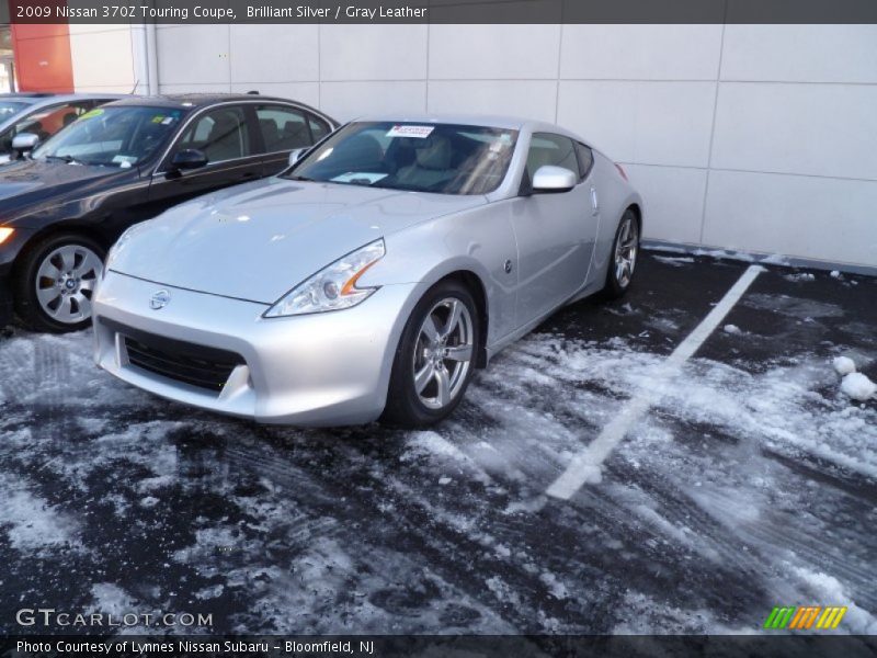 Brilliant Silver / Gray Leather 2009 Nissan 370Z Touring Coupe