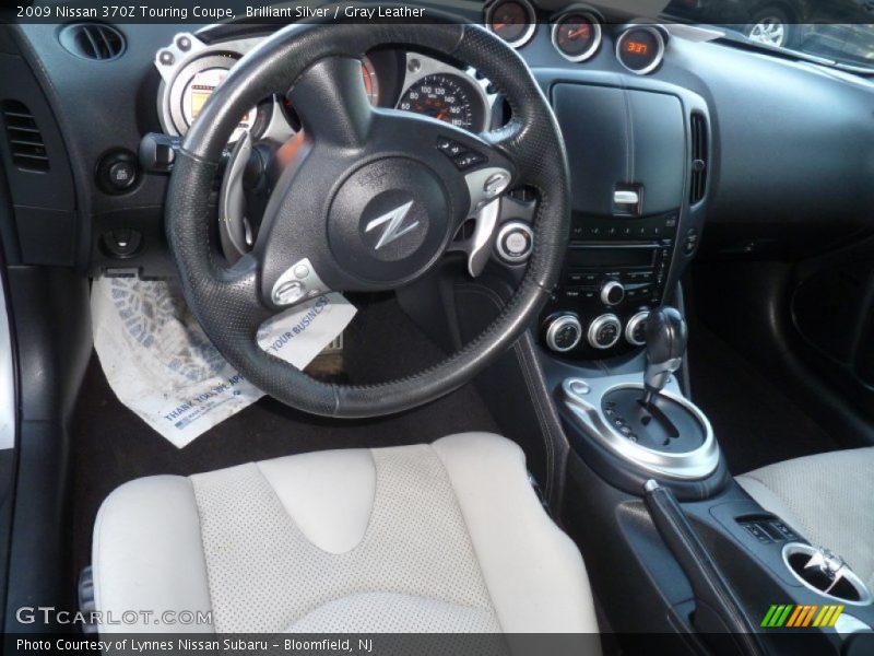 Brilliant Silver / Gray Leather 2009 Nissan 370Z Touring Coupe