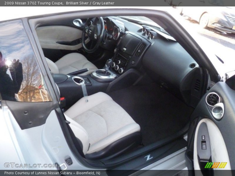 Brilliant Silver / Gray Leather 2009 Nissan 370Z Touring Coupe