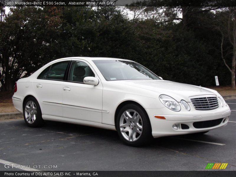 Alabaster White / Ash Grey 2003 Mercedes-Benz E 500 Sedan