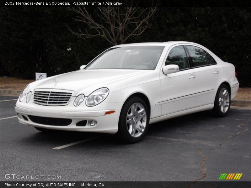Alabaster White / Ash Grey 2003 Mercedes-Benz E 500 Sedan