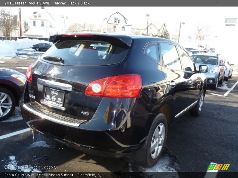 Wicked Black / Black 2011 Nissan Rogue S AWD