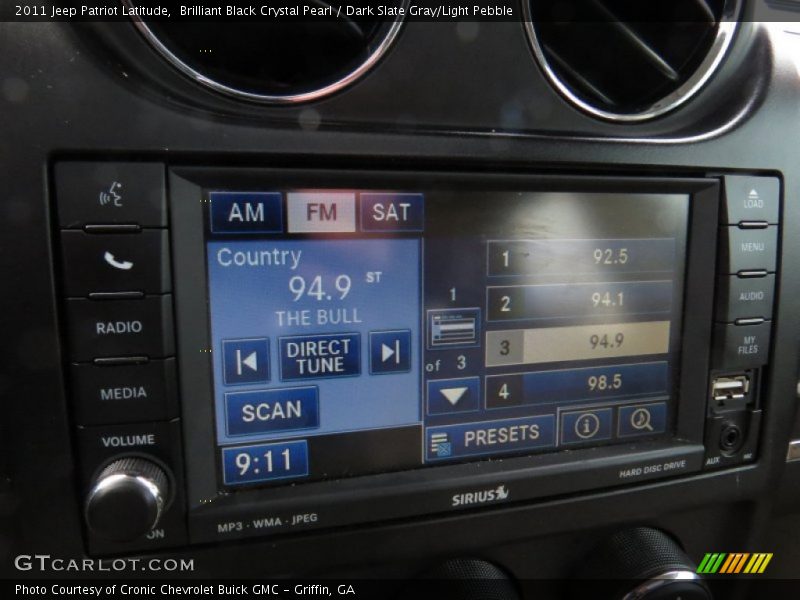 Brilliant Black Crystal Pearl / Dark Slate Gray/Light Pebble 2011 Jeep Patriot Latitude