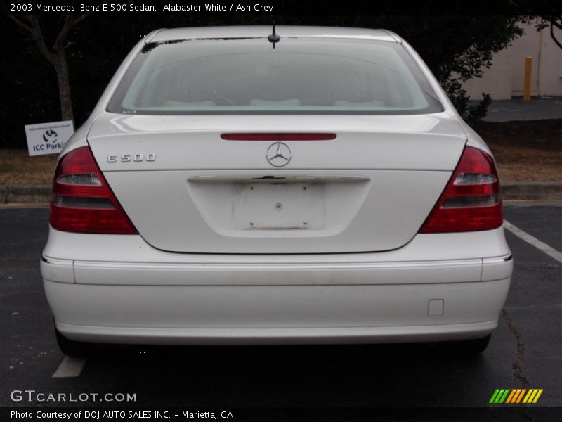 Alabaster White / Ash Grey 2003 Mercedes-Benz E 500 Sedan
