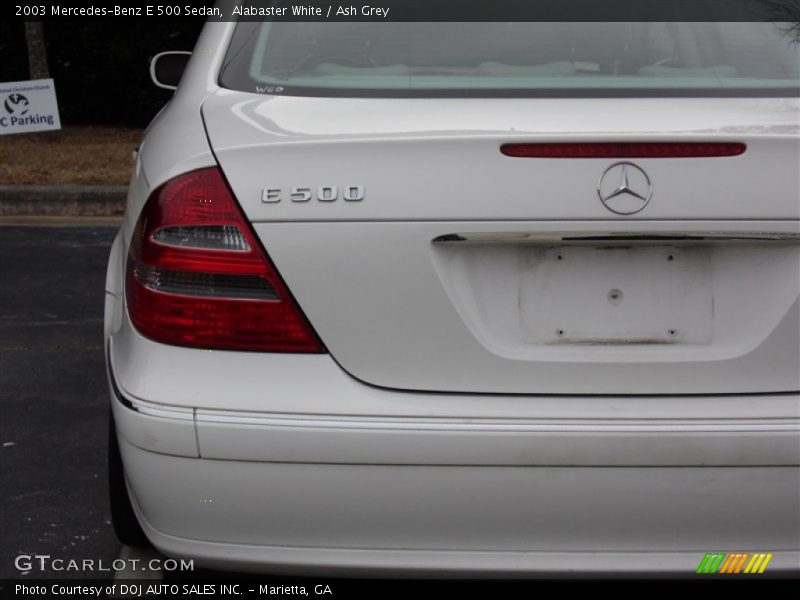 Alabaster White / Ash Grey 2003 Mercedes-Benz E 500 Sedan