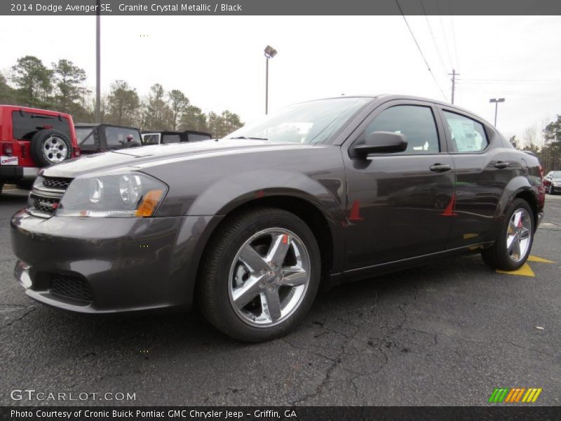 Granite Crystal Metallic / Black 2014 Dodge Avenger SE