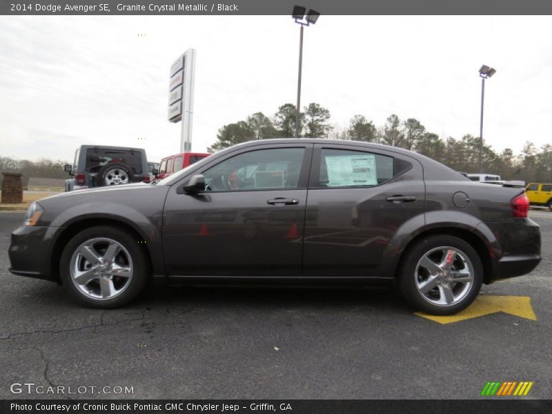 Granite Crystal Metallic / Black 2014 Dodge Avenger SE
