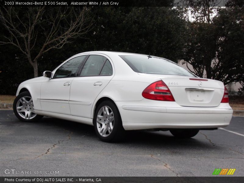 Alabaster White / Ash Grey 2003 Mercedes-Benz E 500 Sedan