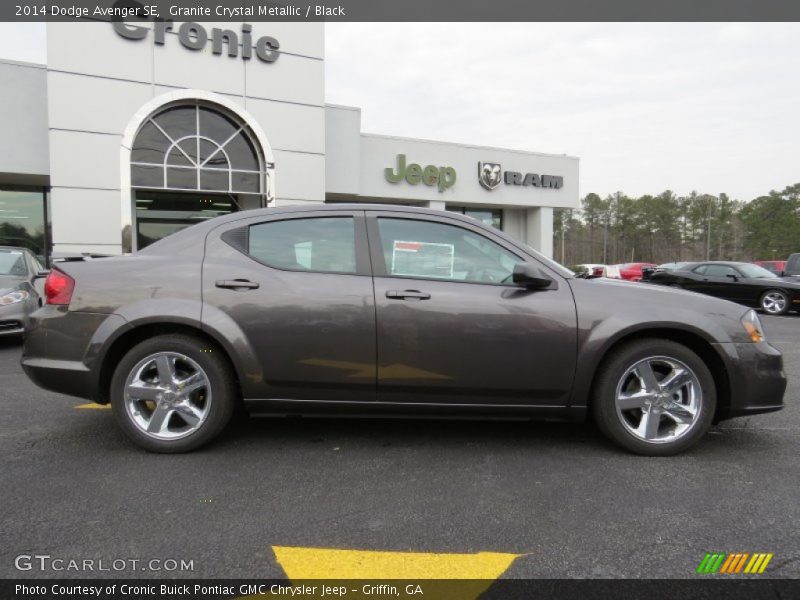 Granite Crystal Metallic / Black 2014 Dodge Avenger SE
