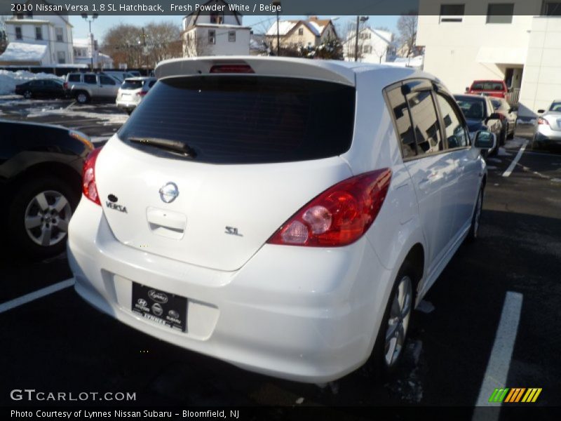 Fresh Powder White / Beige 2010 Nissan Versa 1.8 SL Hatchback