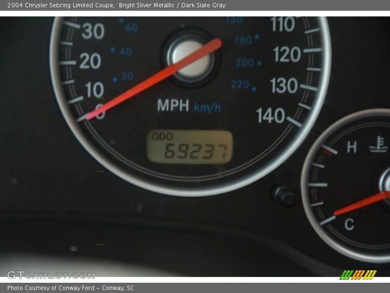 Bright Silver Metallic / Dark Slate Gray 2004 Chrysler Sebring Limited Coupe