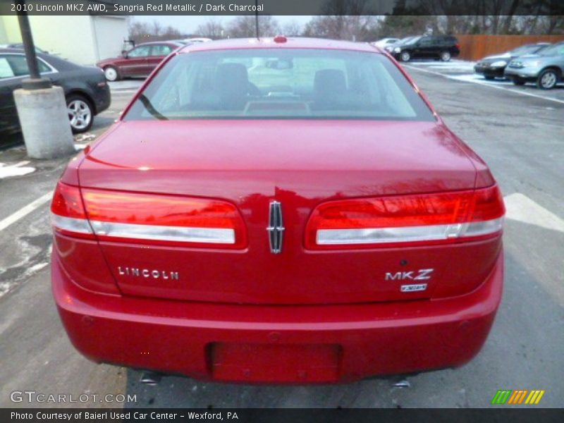 Sangria Red Metallic / Dark Charcoal 2010 Lincoln MKZ AWD