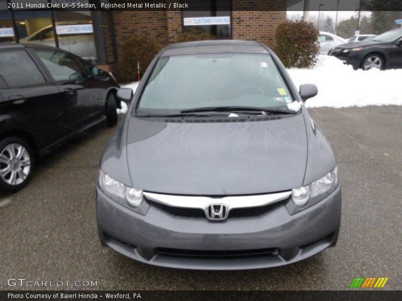 Polished Metal Metallic / Black 2011 Honda Civic LX-S Sedan