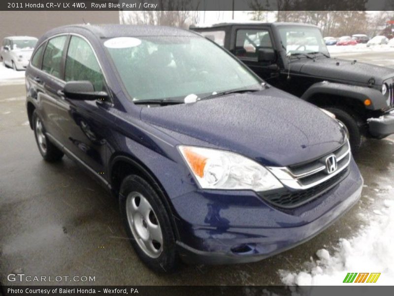 Royal Blue Pearl / Gray 2011 Honda CR-V LX 4WD