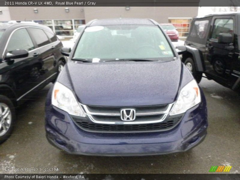 Royal Blue Pearl / Gray 2011 Honda CR-V LX 4WD