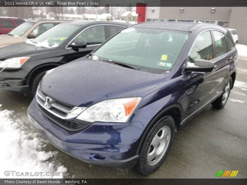 Royal Blue Pearl / Gray 2011 Honda CR-V LX 4WD