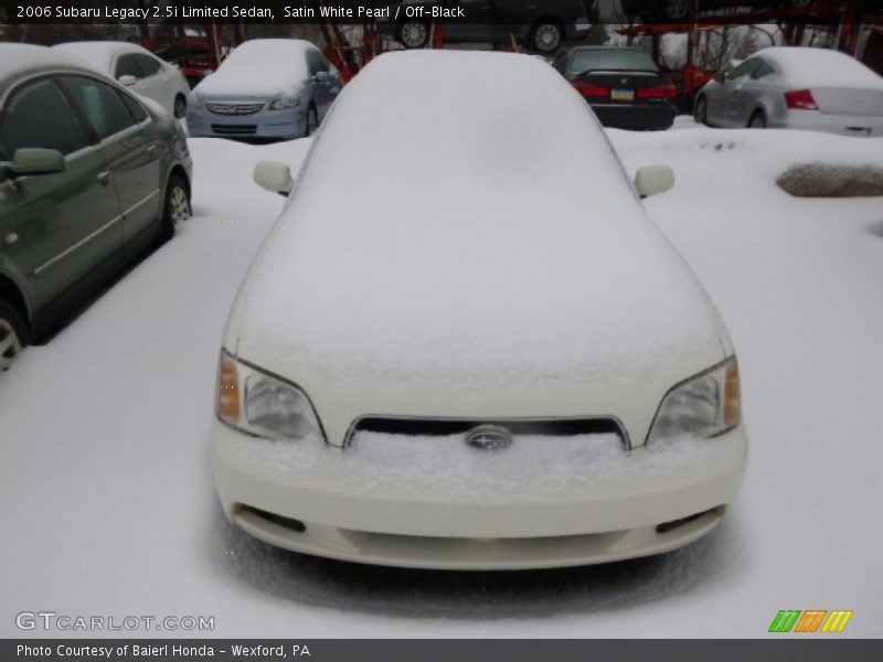 Satin White Pearl / Off-Black 2006 Subaru Legacy 2.5i Limited Sedan