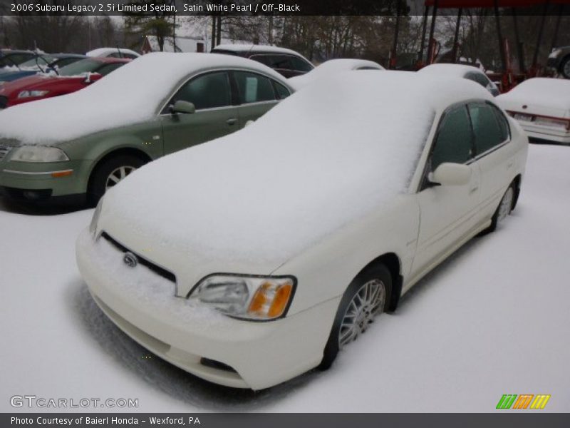 Satin White Pearl / Off-Black 2006 Subaru Legacy 2.5i Limited Sedan