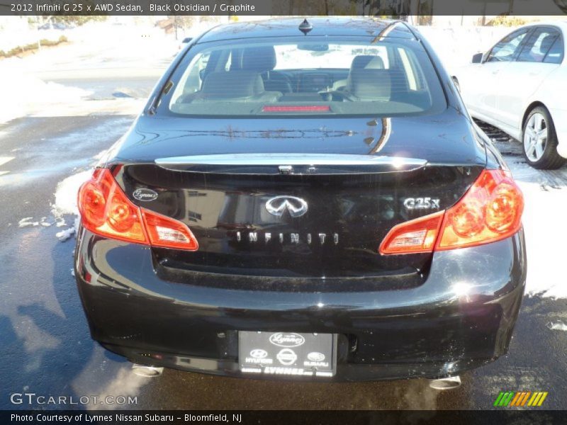 Black Obsidian / Graphite 2012 Infiniti G 25 x AWD Sedan